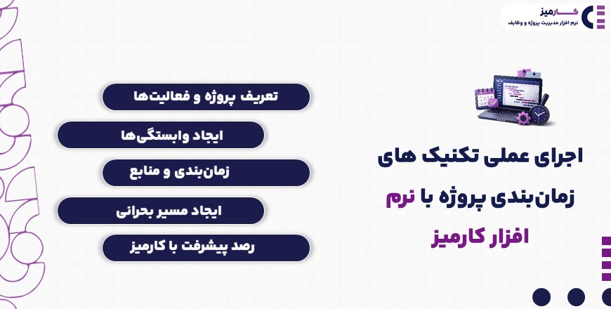 گام های عملی تکنیک زمانبندی پروژه