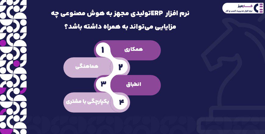 نرم افزار ERP تولیدی مجهز به هوش مصنوعی چه مزایایی می‌تواند به همراه داشته باشد؟